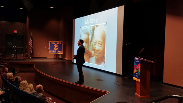 Toan Lam speaking at Rotary International event